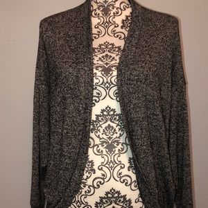 Short dark grey cardigan